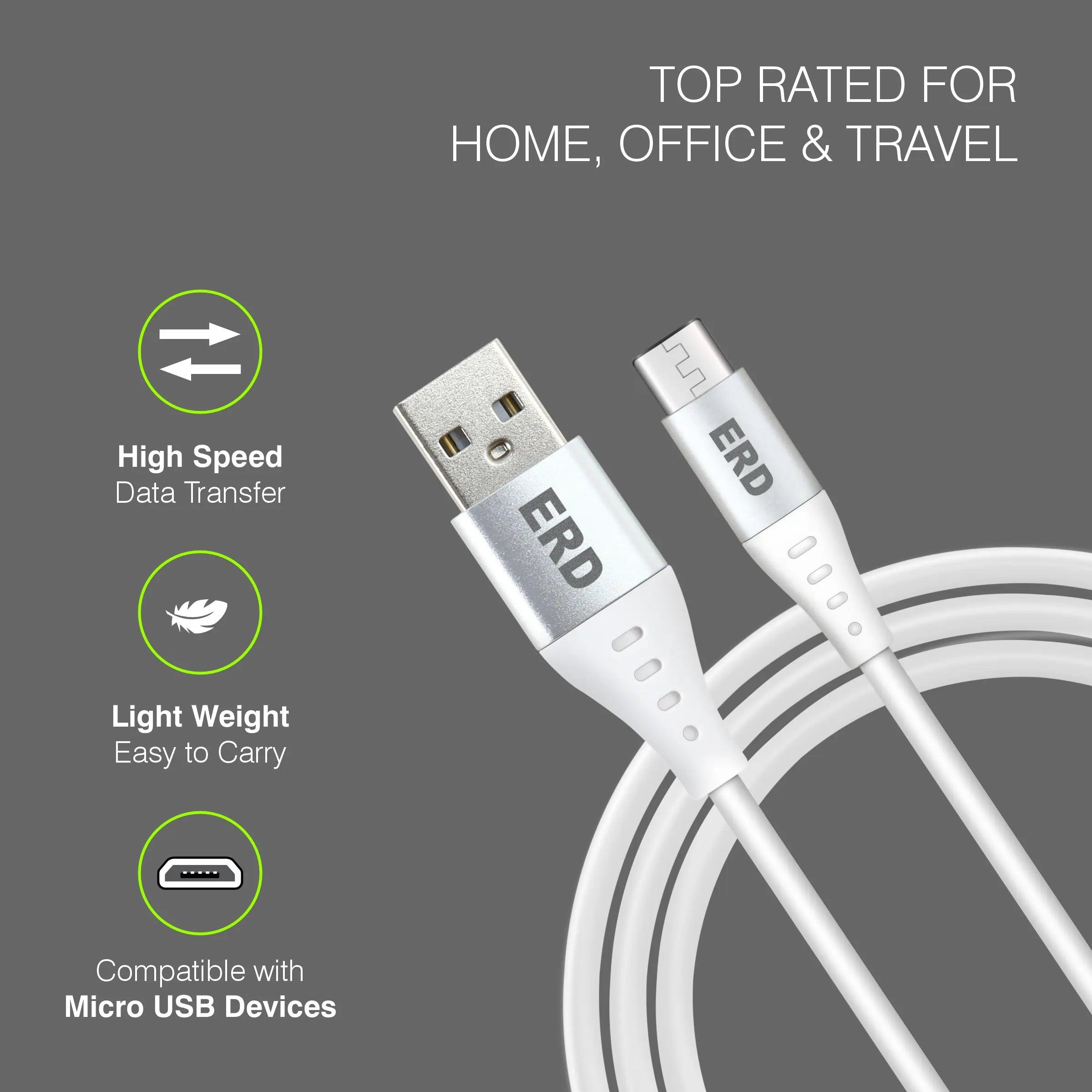 ERD TC-101 USB A Charger With Micro USB Cable 5V/1Amp (5W)